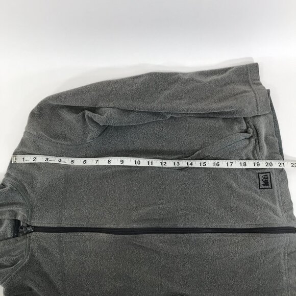 REI Full Zip Hooded Sweatshirt Women's Medium Gray Hoodie Pockets Outdoor Travel - Picture 8 of 13